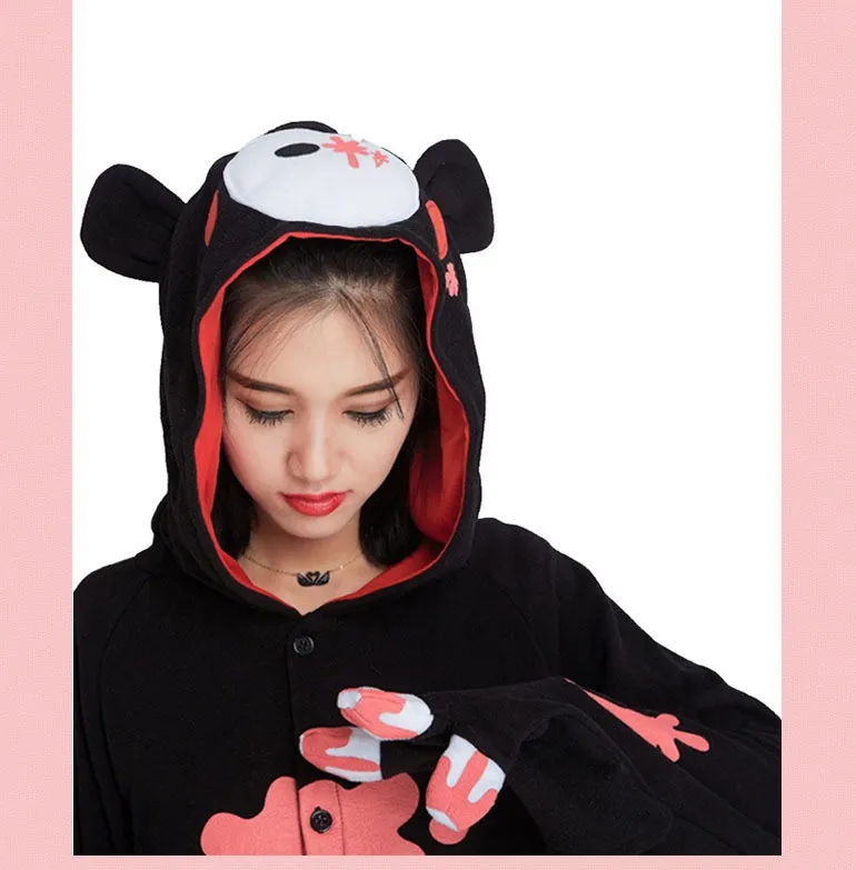 Fleece Onesies For Adults Men Women One-Piece Fancy Suits Cartoon Animal Cosplay Costume Party Gloomy Bear Kigurumi Pajamas cosplay costumes
