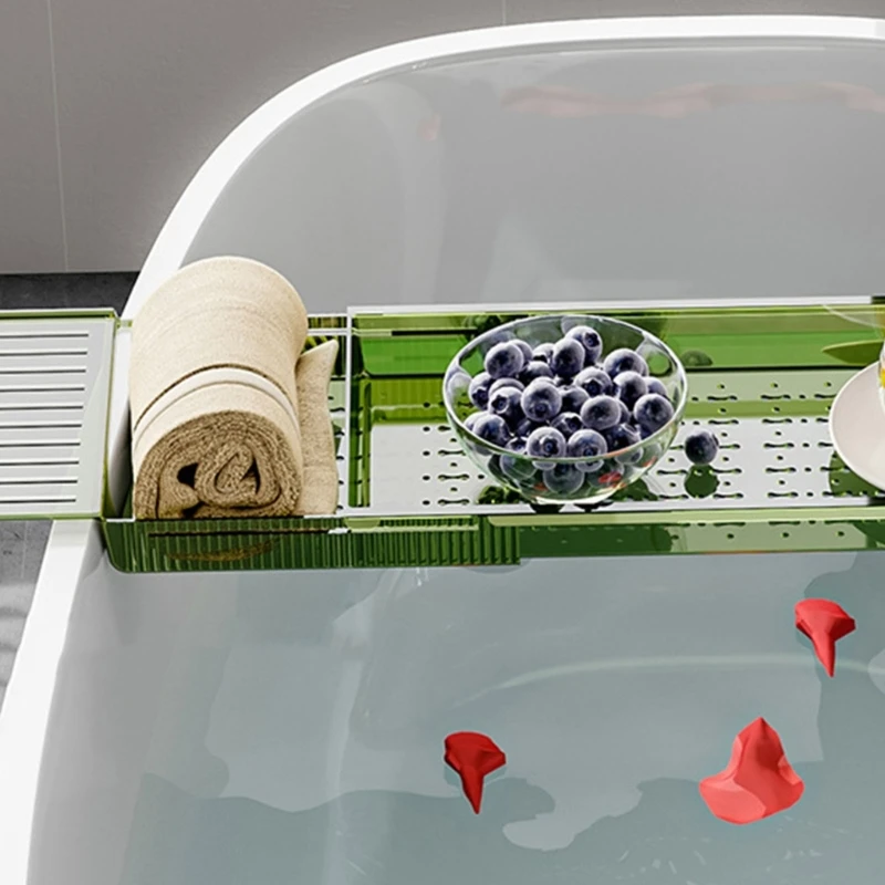 Bathtub Caddy Tray Plastic Bathtub Basket Shelf Rack Bath Toys Organizer  Retractable Storage Rack