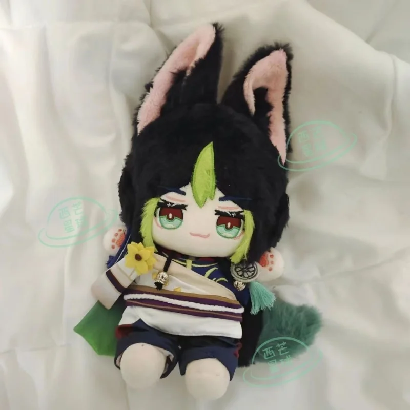 Anime Genshin Impact Tighnari 20cm Change Clothes Plushie Plush Doll Toys Stuffed Plush #6936 Children Birthday Gift 20cm stuffed animals anime game genshin plush doll children s gifts genshin impact accessoires venti klee hu tao gift toys