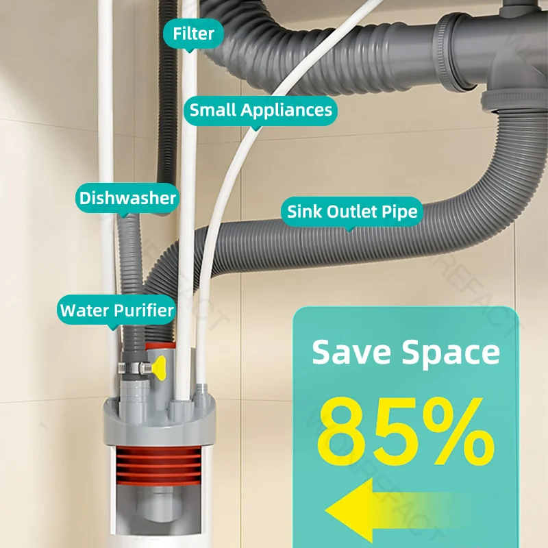 Kitchen Pipe Drainpipe Connector Kitchen Water Purifier Dishwasher