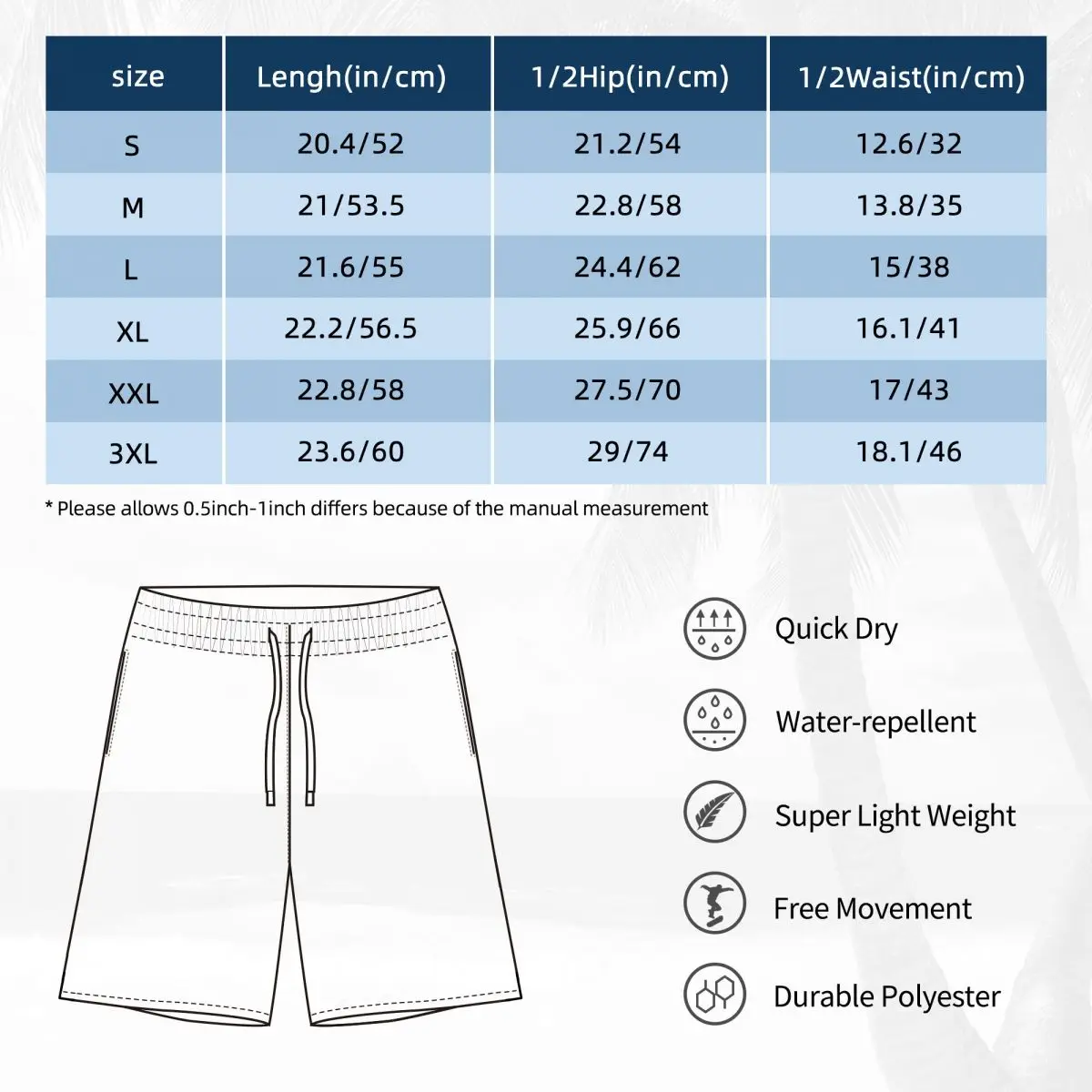 Van Halen Print Board Shorts Summer Blue And White Hawaii Beach Short Pants Male Running Comfortable Custom DIY Beach Trunks 6