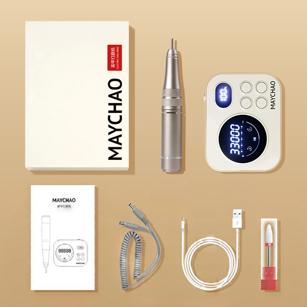 MAYCHAO New Portable 35000RPM Electric Nail Drill Machine Nail