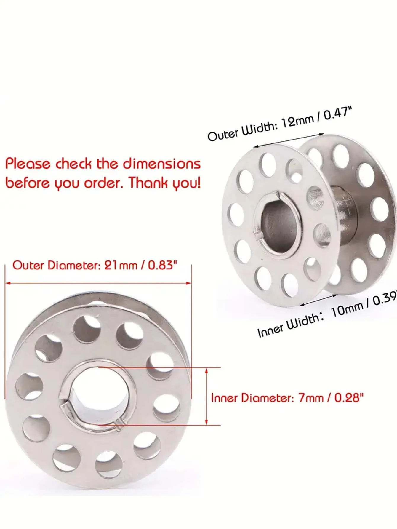 Stainless Steel Sewing Machine Bobbins 5/12/24PCS  Durable Metal Construction for Brother Sewing Machine, Essential Sewing Craft