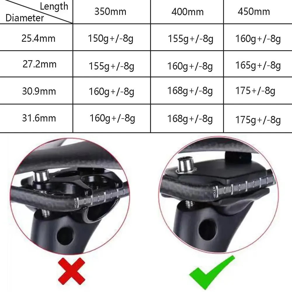 Description Picture 4 of itemELITAONE MTB Carbon Seat Post 20mm Offset 25.4-31.6mm Clamp 350-450mm Length Mountain/Road Bike Seatpost Lightweight Design