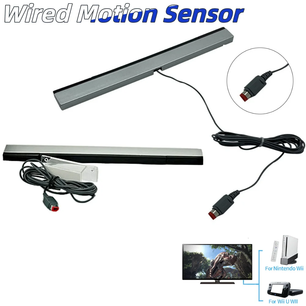 Remote Infrared Ray IR Inductor Bar with Extension Cord Wired Infrared Ray Sensor Bar Wired Motion Sensor for Nintendo Wii
