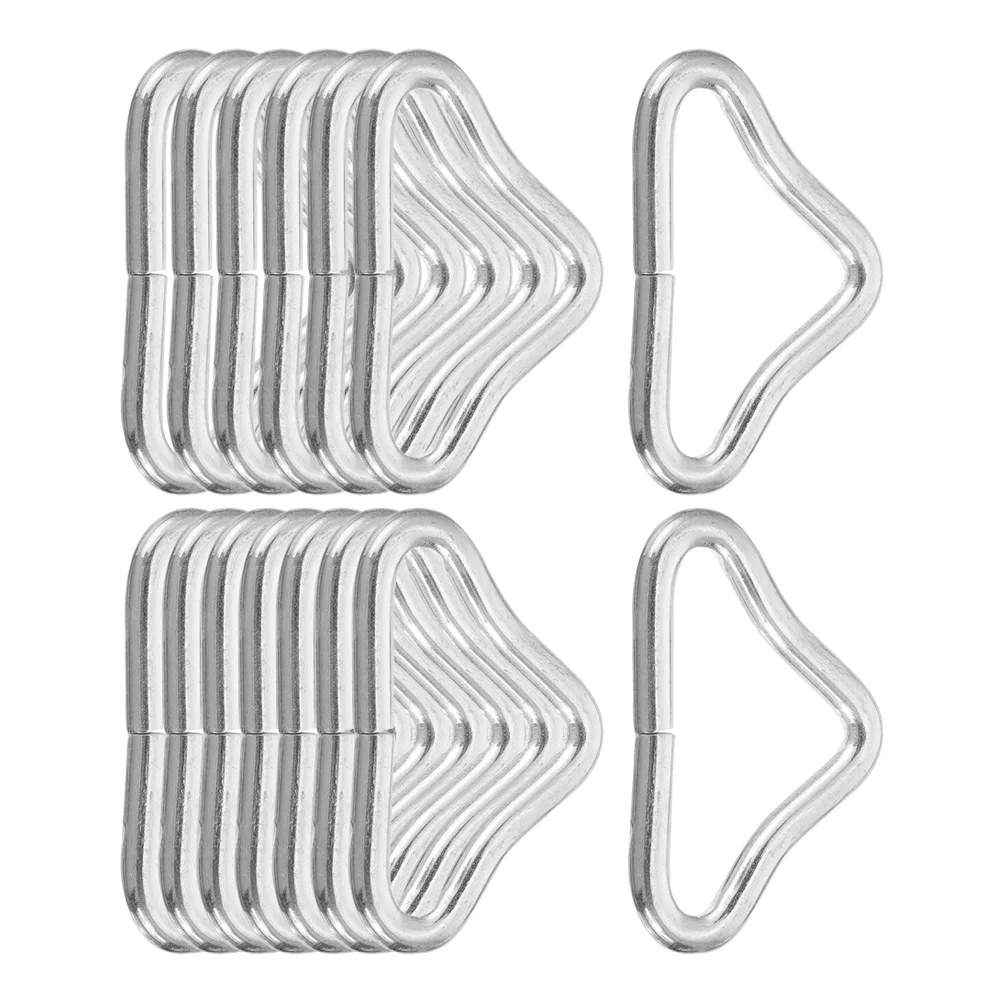 Trampoline Triangle Buckle 60 Pcs Wear-resistant Parts Ring Buckles Jumping Cloth Galvanized Steel Wire Tool