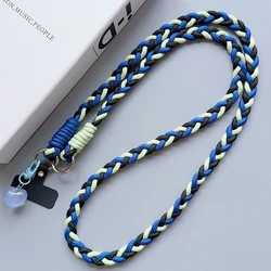 Colorful Cartoon Decorative Pendant Universal Crossbody Phone Lanyard - Polyester / Nylon (Piano Black)