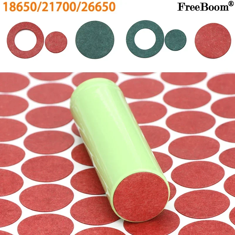 Battery Insulation Gasket 20/50/100/250/500Pcs 18650 21700 26650 Li-ion Battery Insulation Gasket Pack Cell Barley Adhesive Paper Electrode Insulated Pads