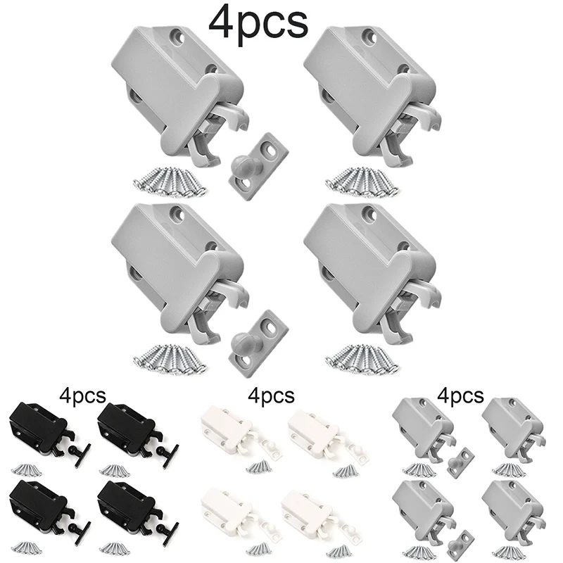 Door Catch 4pcs Kitchen Push To Open Touch Latch for Cabinet
