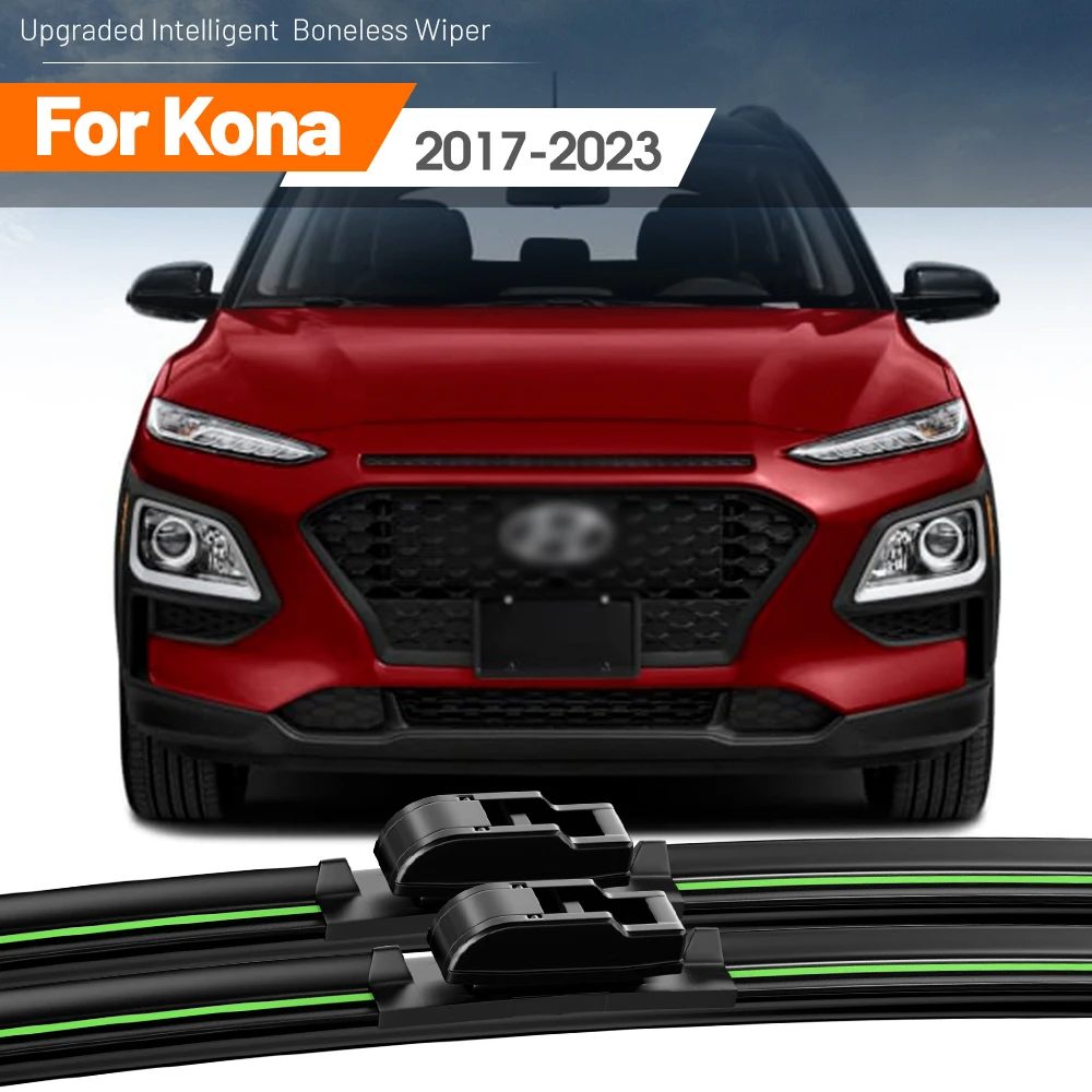 2pcsForHyundaiKona20172023FrontWindshieldWiperBlades20182019