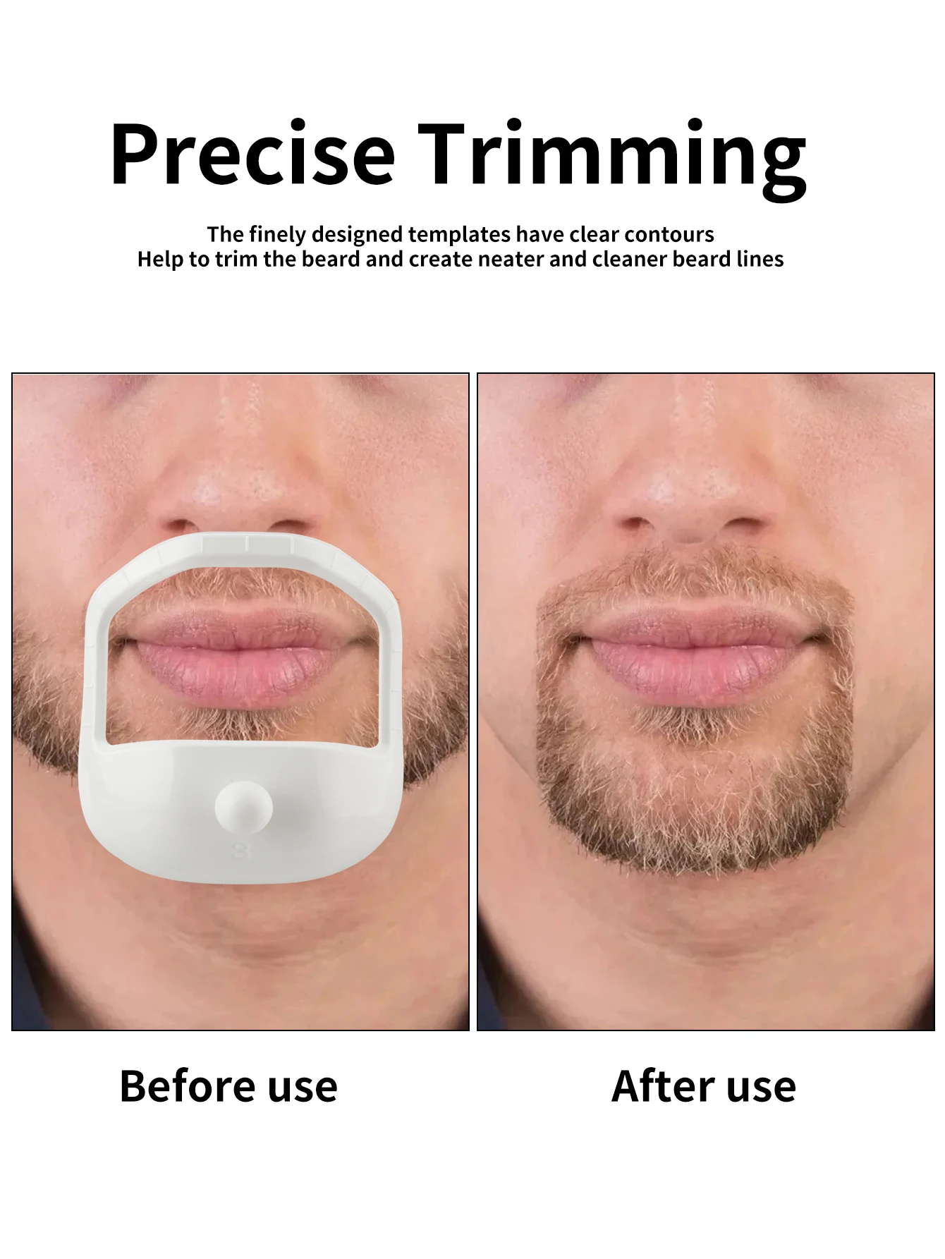 Set di 1 Modello per Modellare la Barba di Capra, uno Strumento di Precisione per una Rifinitura Simmetrica - immagine 4