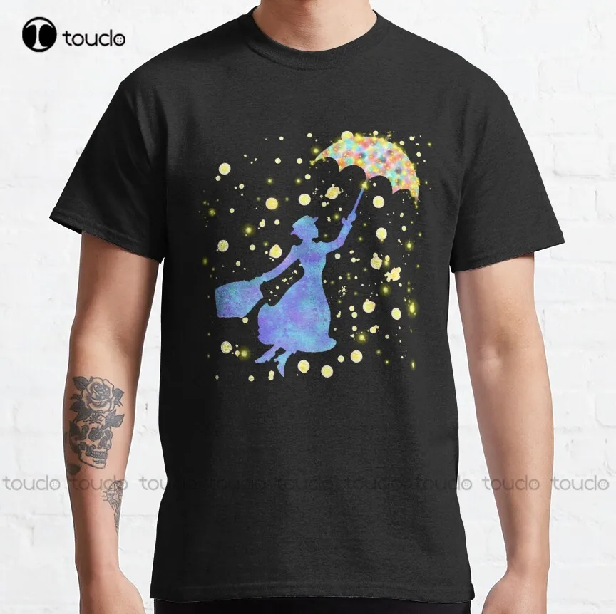 Magical Mary_Poppins T-Shirt Classica T-Shirt Per Donna Custom Aldult Teen Unisex Stampa Digitale Xs-5Xl All Seasons Cotton