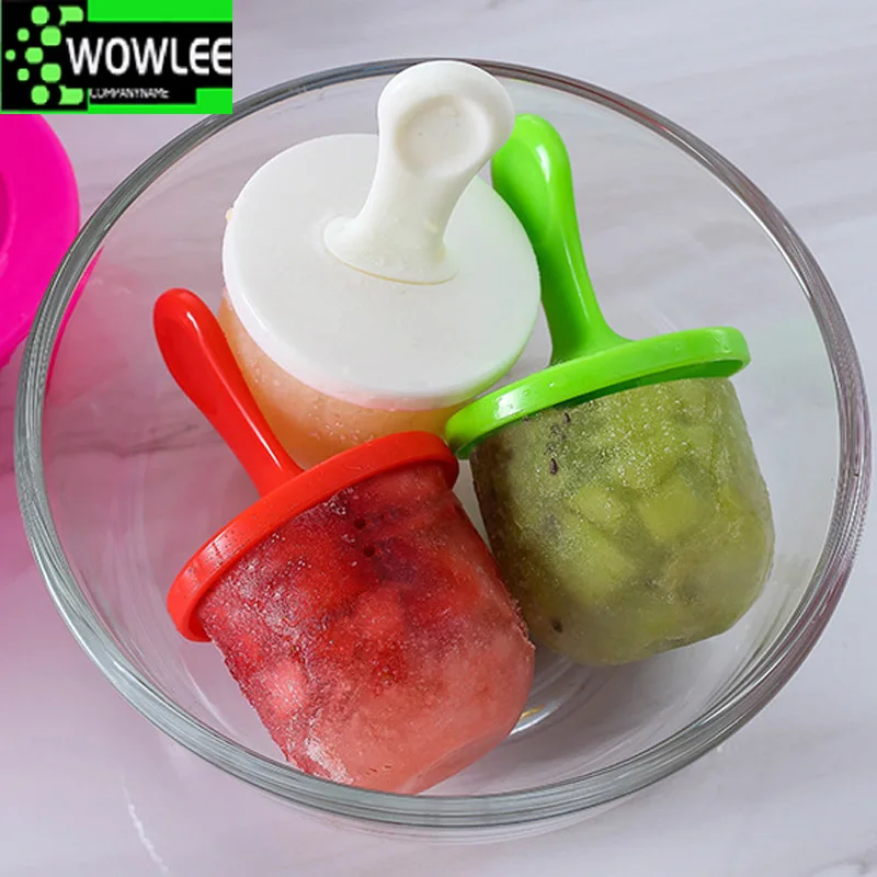 DIY Popsicle Mold Plastic Ice Pop Mold Food Grade Silicone Sticks Popsicle  Makers Mould Baby Fruit Shake Ice Cream Making Tools - AliExpress