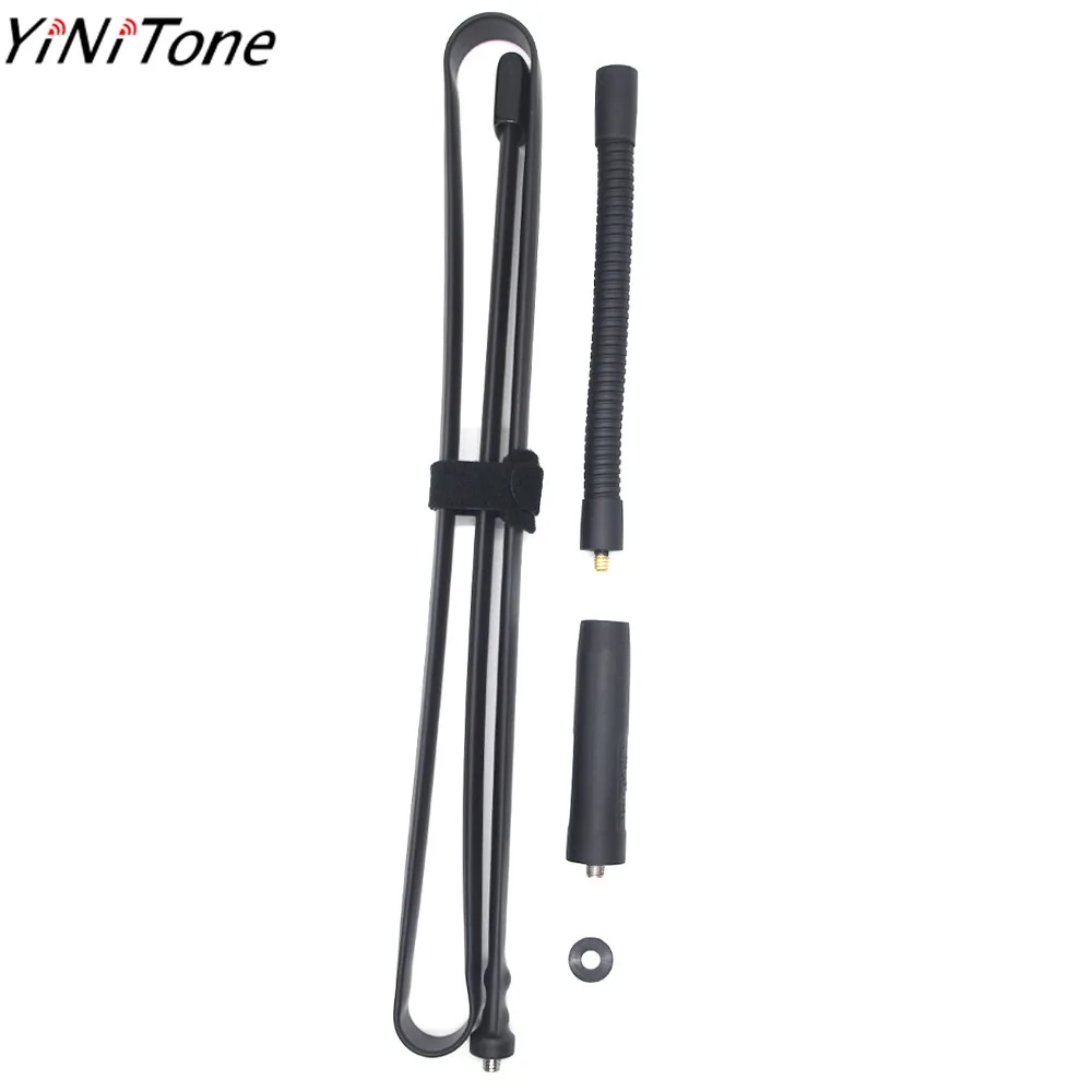 124cm Folding Antenna SMA Female Dual Band VHF/UHF For Baofeng UV82 UV5R BF888S ARF8 walkie talkie Foldable CS Tactical Antenna 2pcs srh805s sma f female dual band antenna for baofeng uv5r bf888s uv82 walkie talkie radio communication high gain