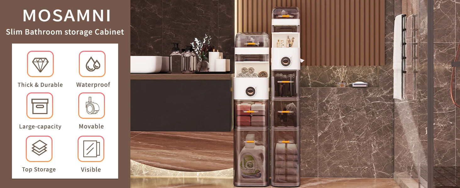 Slim Bathroom Storage Cabinet