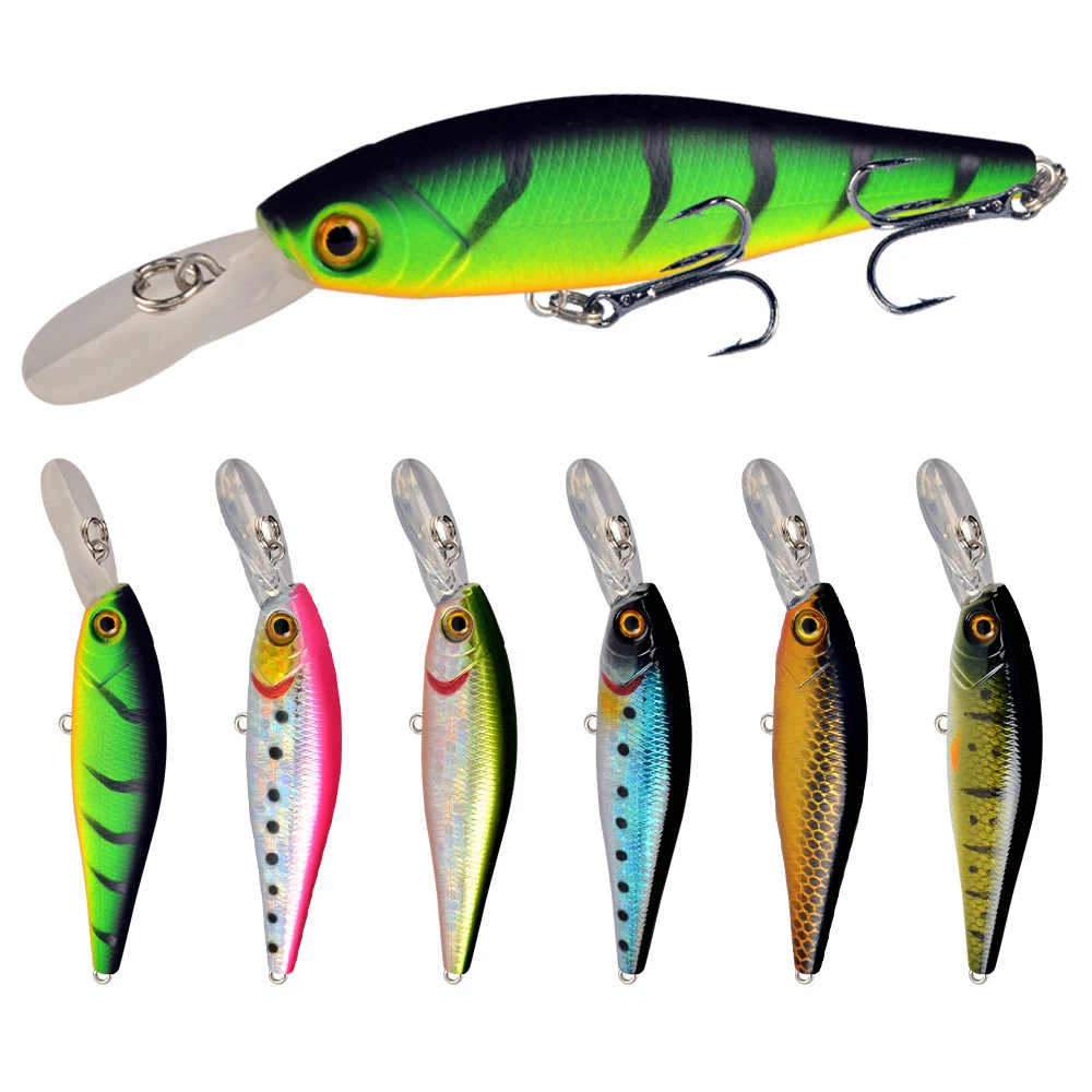 

1Pcs Minnow Fishing Lures 10cm 9.3g Crankbait Wobblers Perch 3D Eyes Artificial Hard Bait Pike Carp Bass Floating Swimbait Pesca