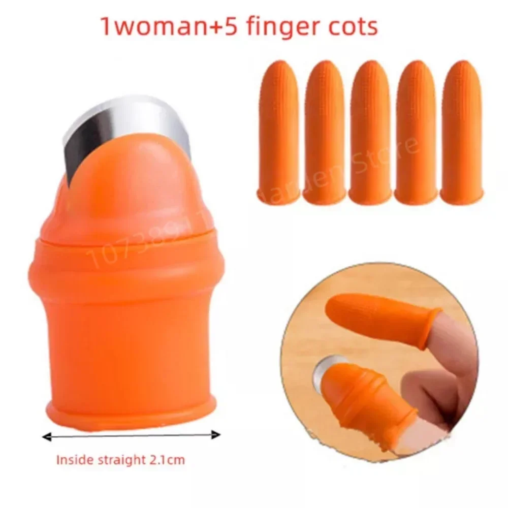 

Gears Vegetable Harvesting Knife Finger Protector Silicone Thumb Knife Pinching Plant Blade Scissors Finger Condoms Safety Glove