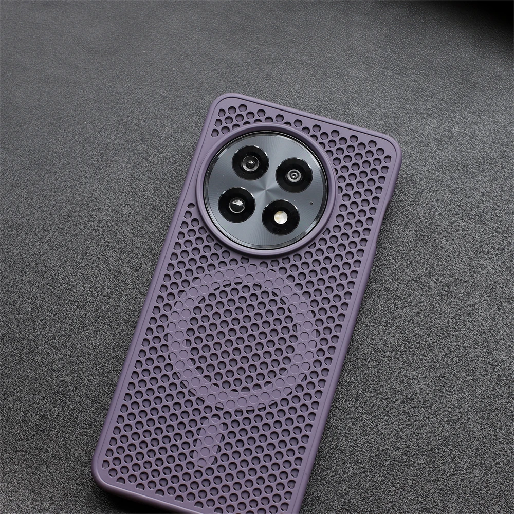 Honeycomb Heat Dissipation Breathable Magnetic Cooling Case with Wireless Charging Compatibility