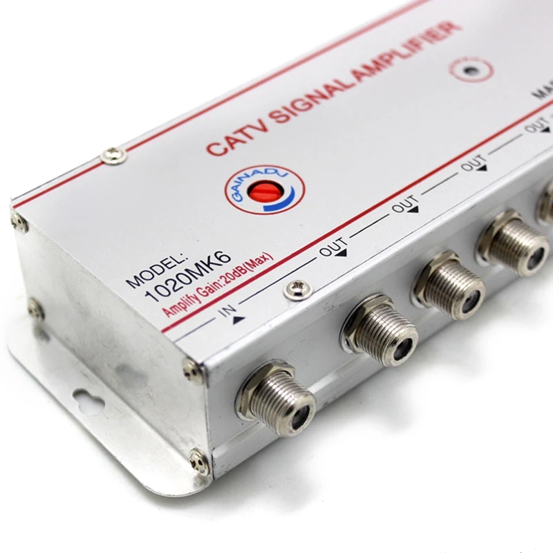 6Way 1 in 6 out CATV TV Antenna Signal Amplifier Antenna Signal Booster Splitter Improve Signal Quality