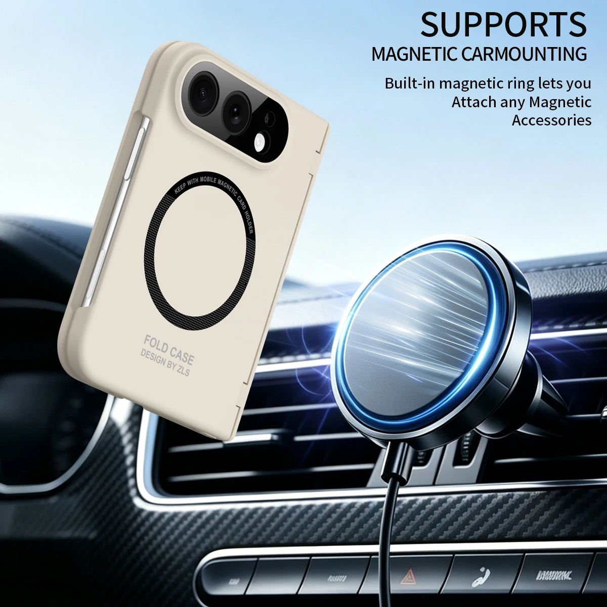 Premium Magnetic Phone Case with Built‑in Stylus Slot and Front Tempered Film