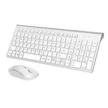Para teclado sem fio e mouse conjunto espanhol 2.4 ghz conexão estável para o escritório casa apresentação de viagens mouse sem fio