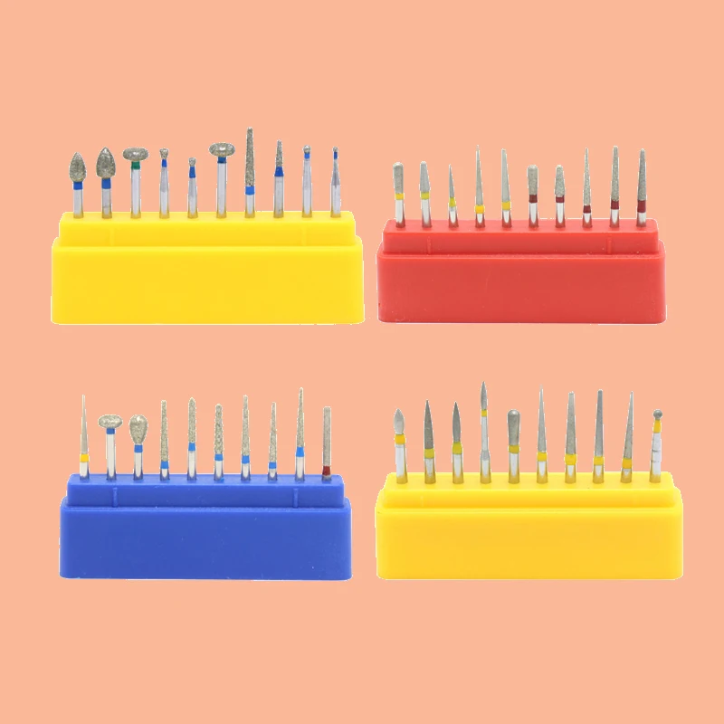

Dental Diamond Drill Bits High Speed Polishing Bur Set