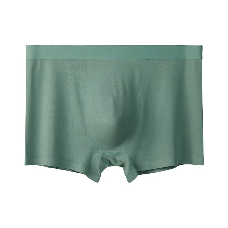 3PCS Traceless Modal Men's Underwear Thread Stamping Punch Flat Corner Pants Graphene Four Corner Pants