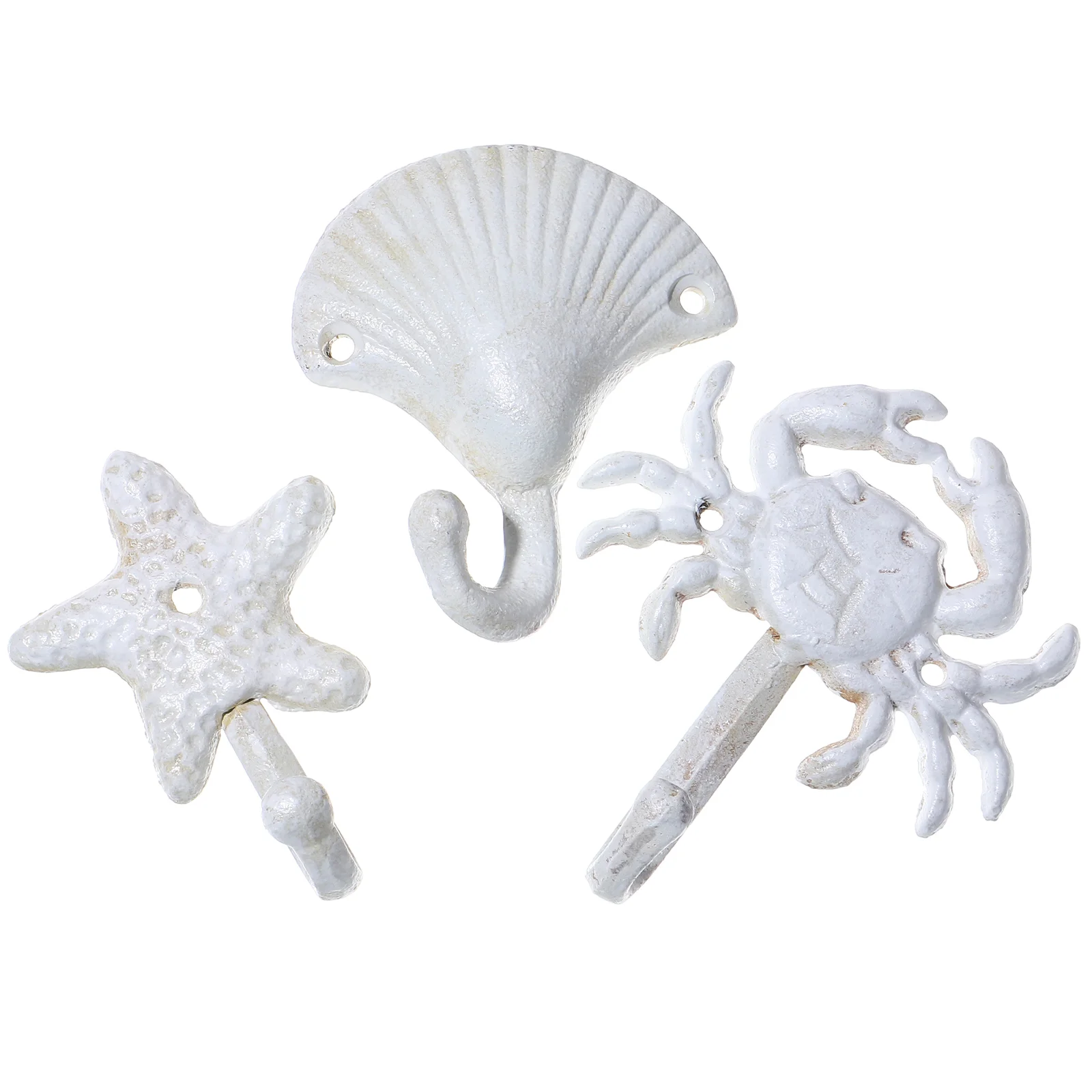 

Coat Wall Hooks Decoration Towel Rustic Mounted Clothes Rack Hanger Beach Sea Star