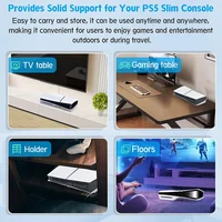 2Pcs Transparent Horizontal Stand For PS5 Slim / Pro Acrylic Triangle Base Holder Support Storage Stand for PS5 Slim Accessories - Image 5