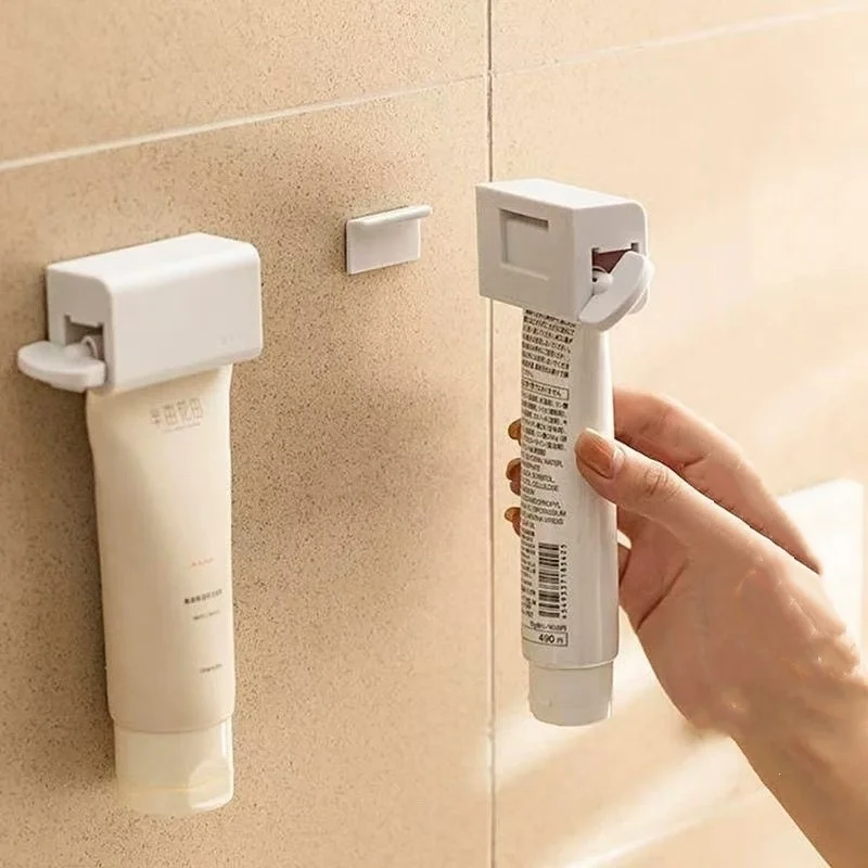 Tooth Brush Holder Bathroom Accessories Wall Toothpaste Squeezer Lazy Squeeze Toothpaste Clip Bathroom Rack