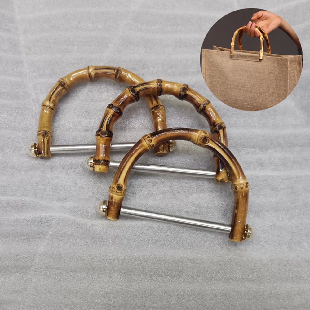 

Deepeel Natural Wooden Bamboo Handle for DIY Purse HandBags Replacement Ring Wrist Circle Bags Handles Accessories