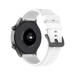 Premium Replacement Silicone Bands for Smartwatch - 22mm Adjustable Wristband Strap (White)