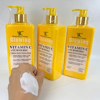 Lotion corporelle à la vitamine C et au curcuma 444 ml, raffermissante, éclaircissante, hydratante, nourrissante, adoucissante pour peaux sèches et rugueuses, crème réparatrice pour le soin du corps. 3