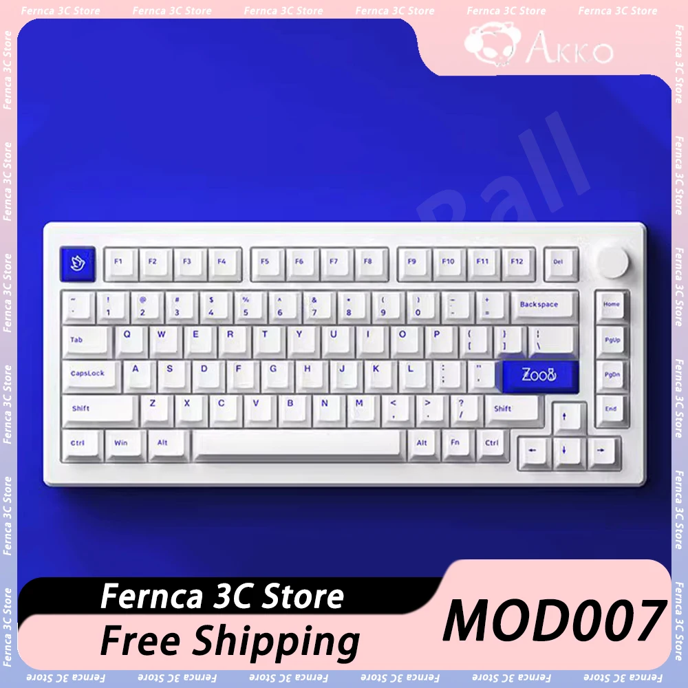 

Akko MOD007 Mechanical Keyboard Hot Swap Multifunctional Knob Gasket Gaming Keyboard 82 keys Pc Gamer Accessories Win Office Mac