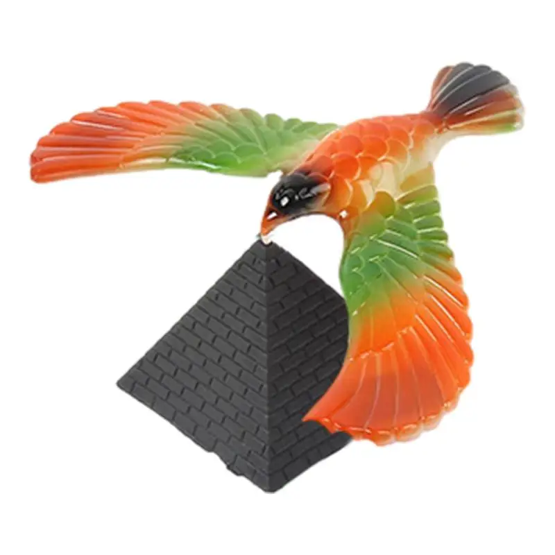 

1PC Funny Amazing Balancing Eagle With Pyramid Stand Magic Bird Desk Kids Toy Fun Learn