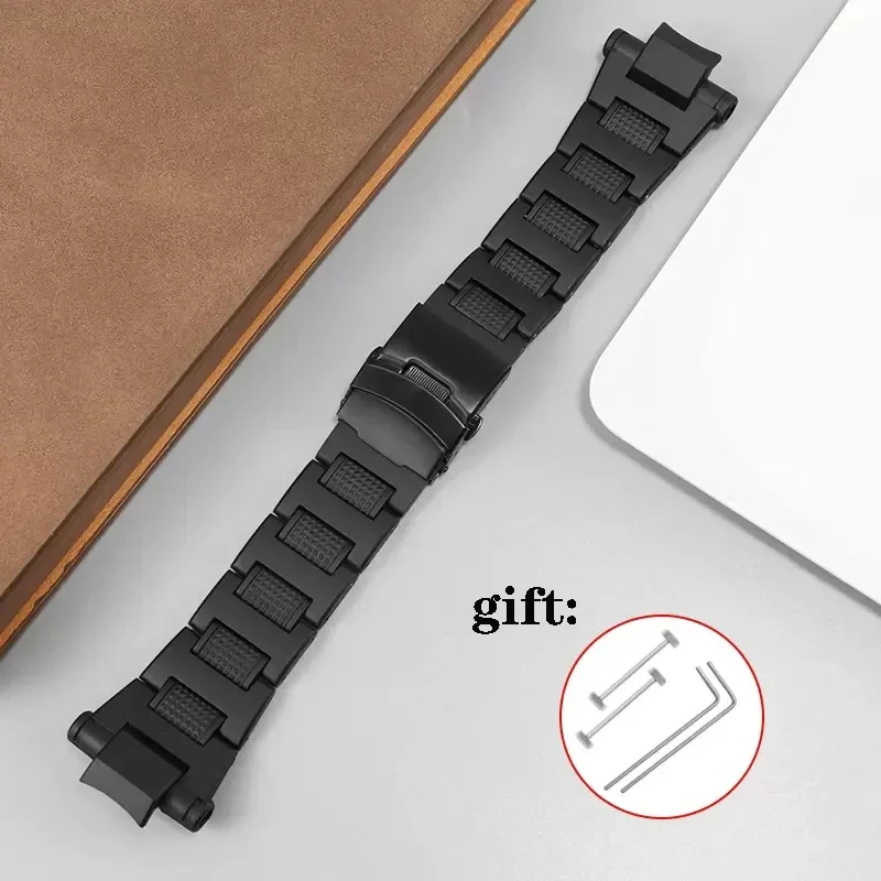 Black Quality Men's Sport Watch Bracelet - Durable Plastic Watchband Replacement