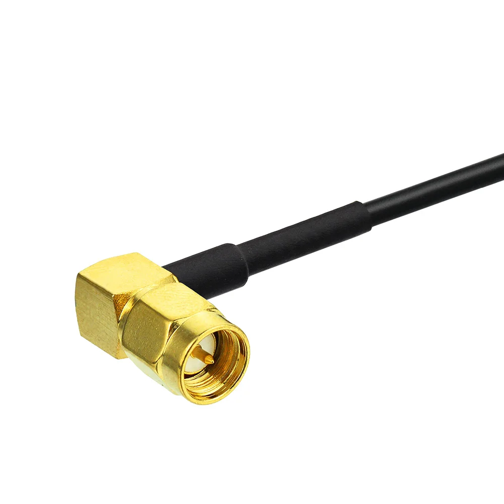 Superbat SMA BulkHead Female to SMA Right Angle Male Pigtail Cable RG174 5cm Antenna Feeder Cable Assembly for Electronics