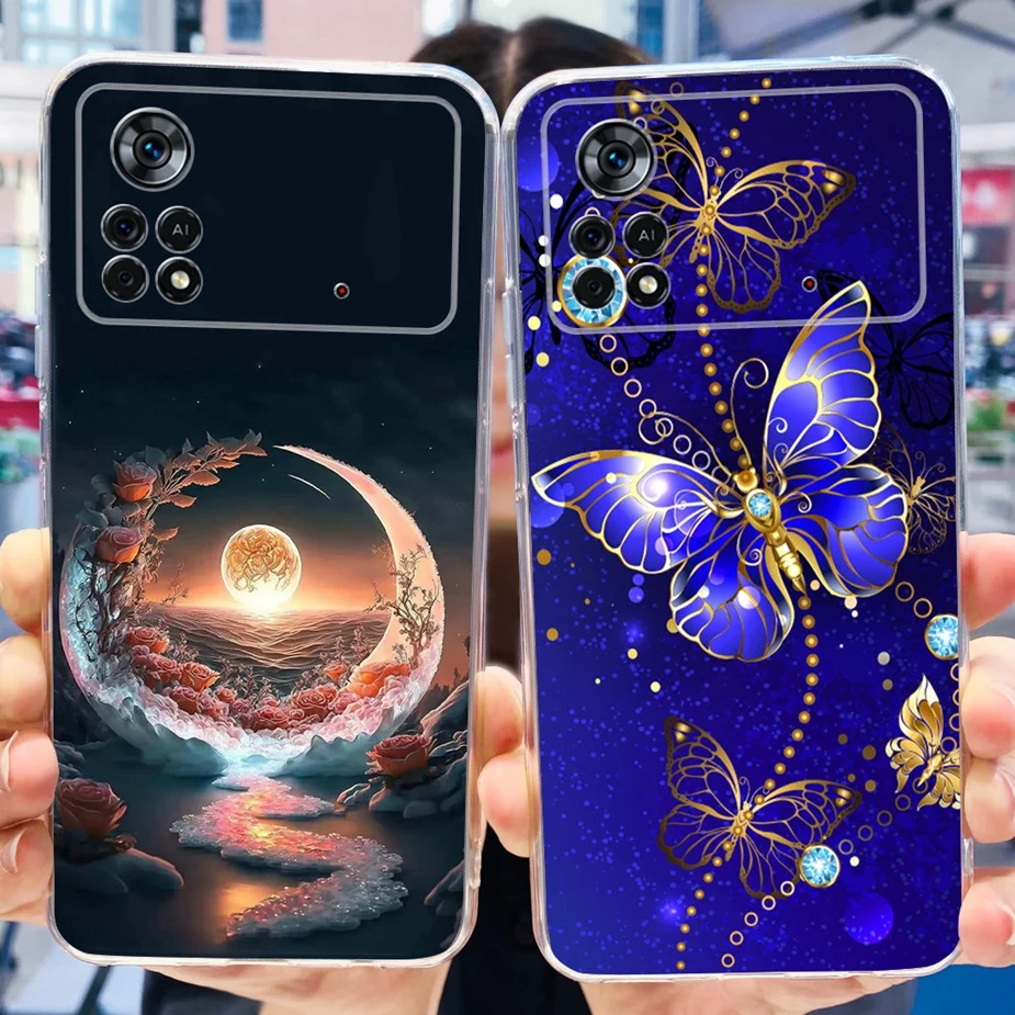 New Fashion Painted Clear Silicone Phone Case - Soft Protective Cover for Xiaomi Poco X4 Pro 5G