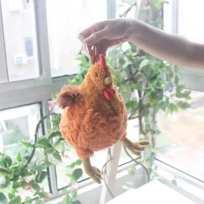 1Pcs Cute Soft Stuffed Chicken Home Decor Dolls Pencil Case Simulation Funny Plush Chicken Toys Pen Bag For Kid Christmas Gifts
