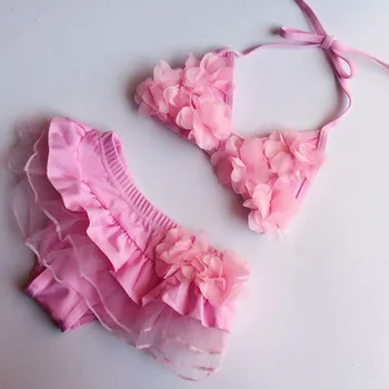 Nuovo costume da bagno per bambini, simpatico costume da bagno per bambini con fiori per ragazze 1