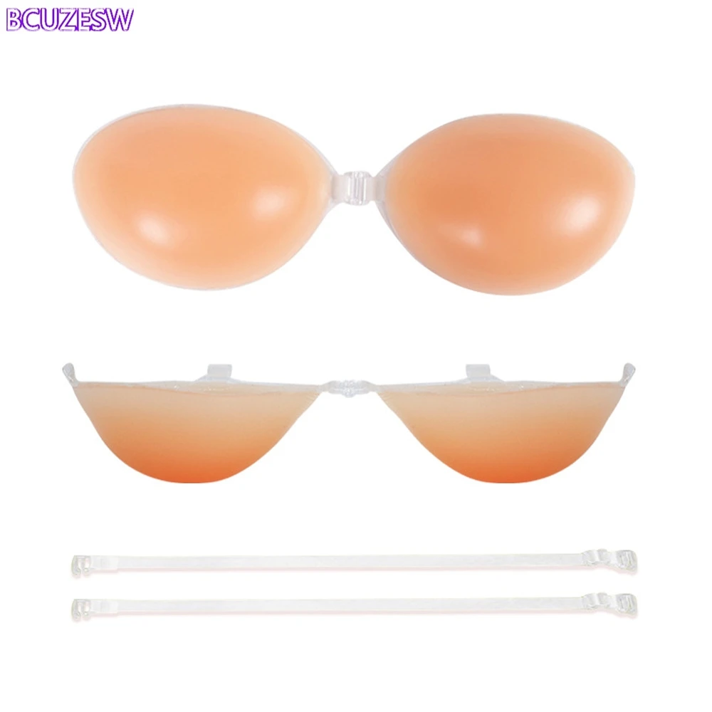 5cm Thickened Bra Padding Silicone Invisible Bras Seamless Push Up ...