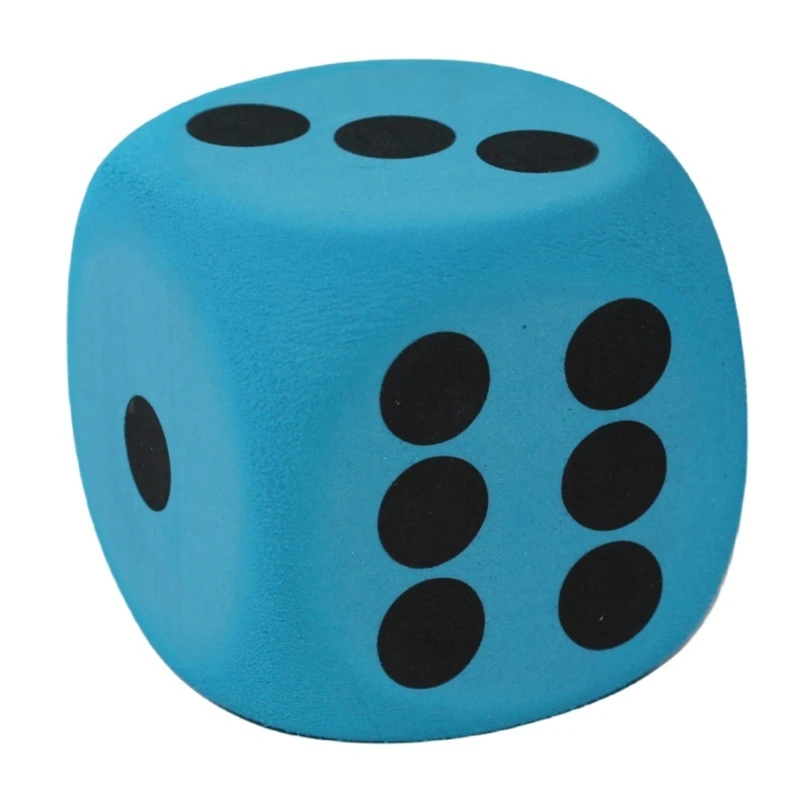 1piece Random Color Six Sided Dices 8cm Foam Dices Rounded Edges Counting Toy for Kids, Learning Aids Math Teaching