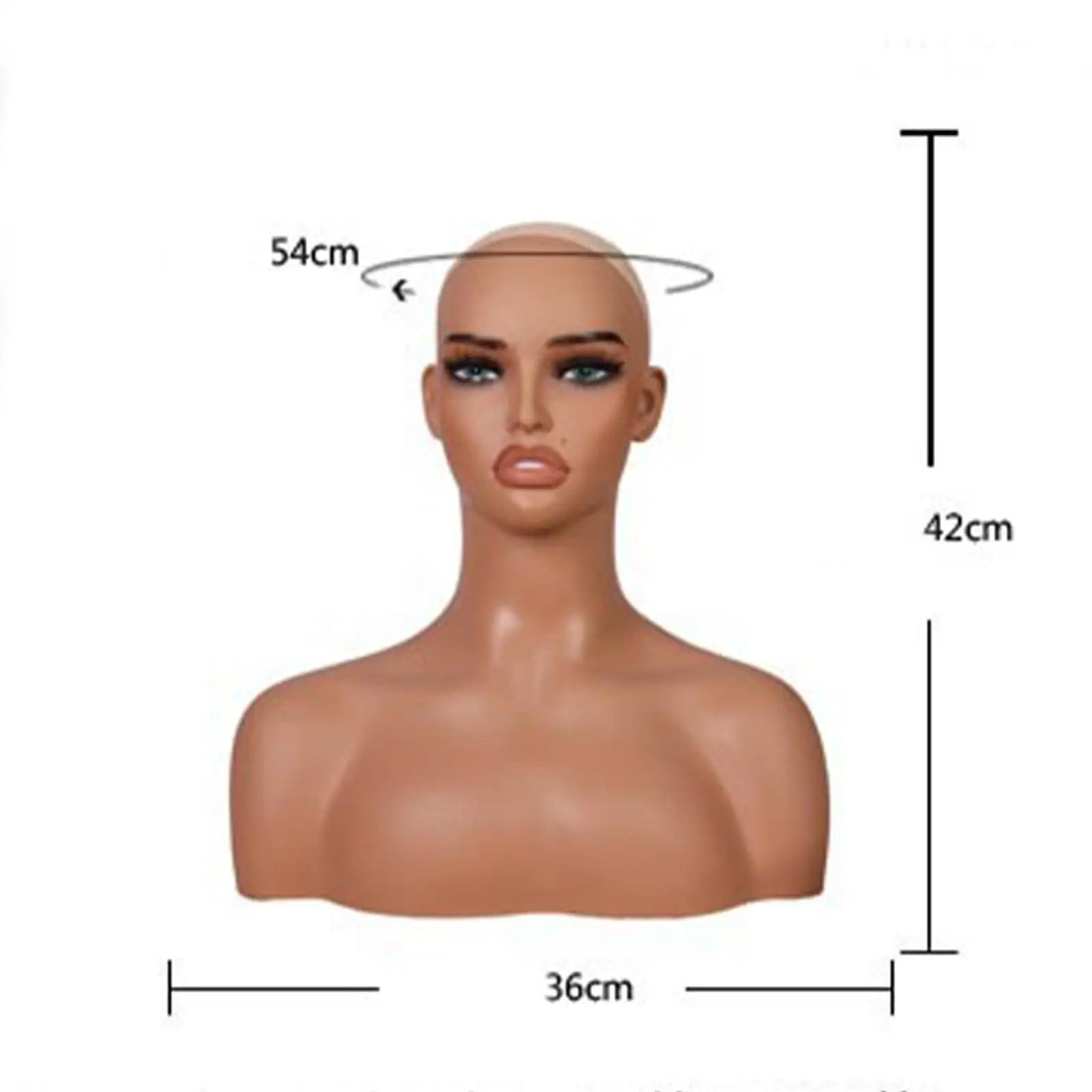 Mannequin Head PVC Wig Display Stand for Wig Necklace Earrings Displayiny