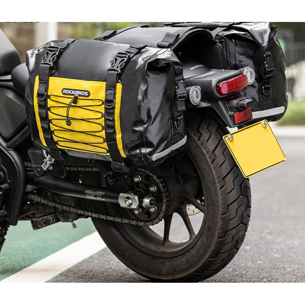 Locke Brothers Rear Seat Waterproof Backpack Riding Tail Knight Travel Storage Equipment Motorcycle Hanging Bag_voghion.com