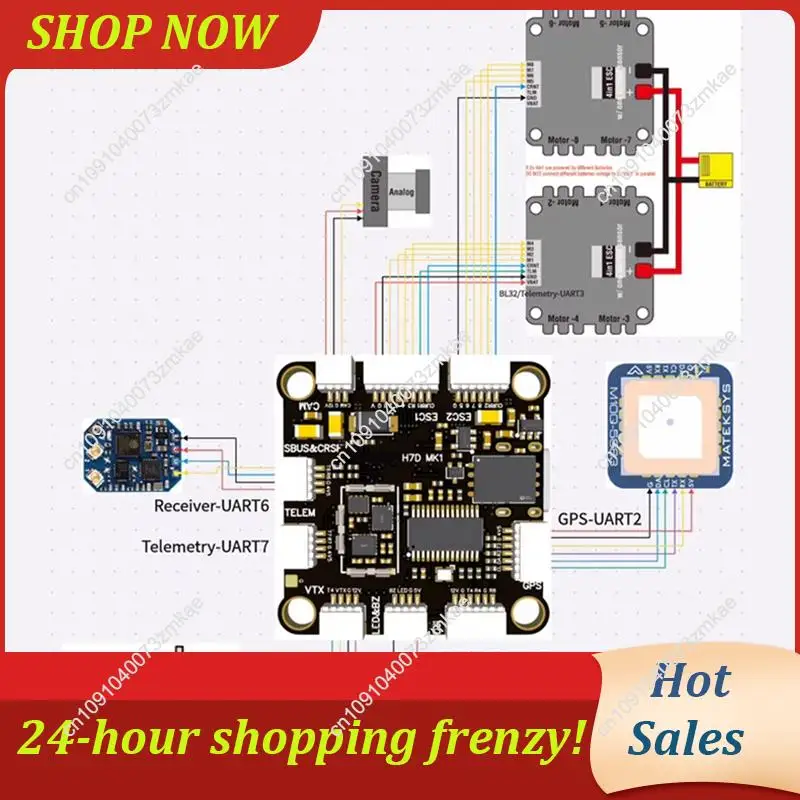 Carte de vol STM32H743 FPV avec gyroscopes doubles et baromètre