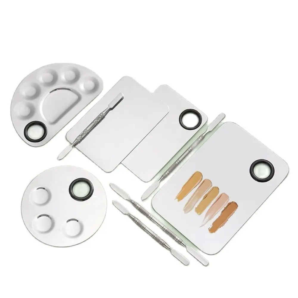 

3 Sets Stainless Steel Palette With Color bar Nail beauty Makeup Set Color Palette Tools