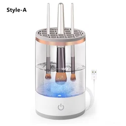 Compact Electric Makeup Brush Cleaner & Dryer - 3 - in - 1 Automatic Cosmetic Tool for Effortless Cleaning (A)
