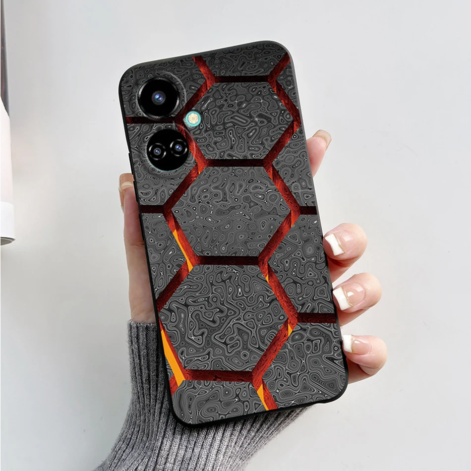 Fashionable Marble Silicone Soft Black TPU Phone Case