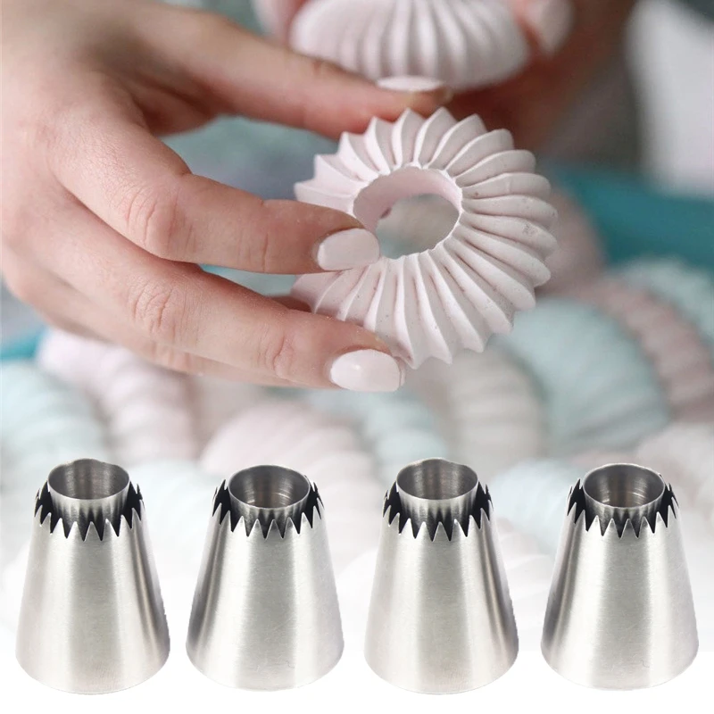 2Pcs Ring Cookies Mold Piping Russian Nozzles Icing Cake Decorating Pastry Tip 2Pcs Ring Cookies Mold Piping Russian Nozzles Icing Cake Decorating Pastry Tip