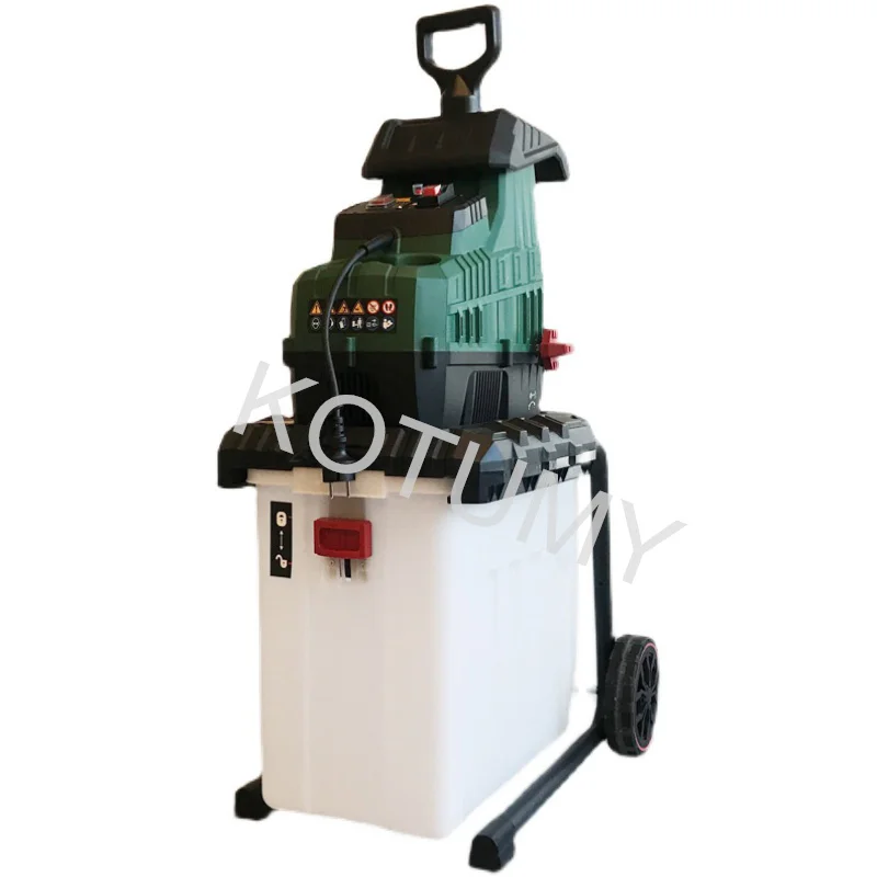 Electric Branch Crusher Small Household Orchard Tree Branch Crusher Wood Crusher Leaf Belt Collection Box Branch Crusher 220V 6
